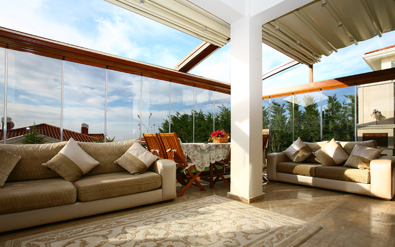 Semi Curve Retractable Roof System